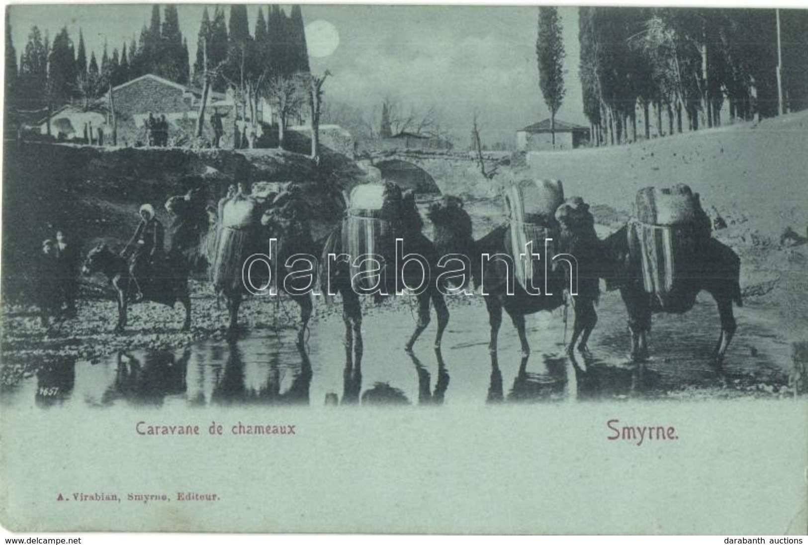 T2/T3 1899 Izmir, Smyrne; Caravane De Chameaux / Camel Caravan. A. Virabian (EK) - Non Classés