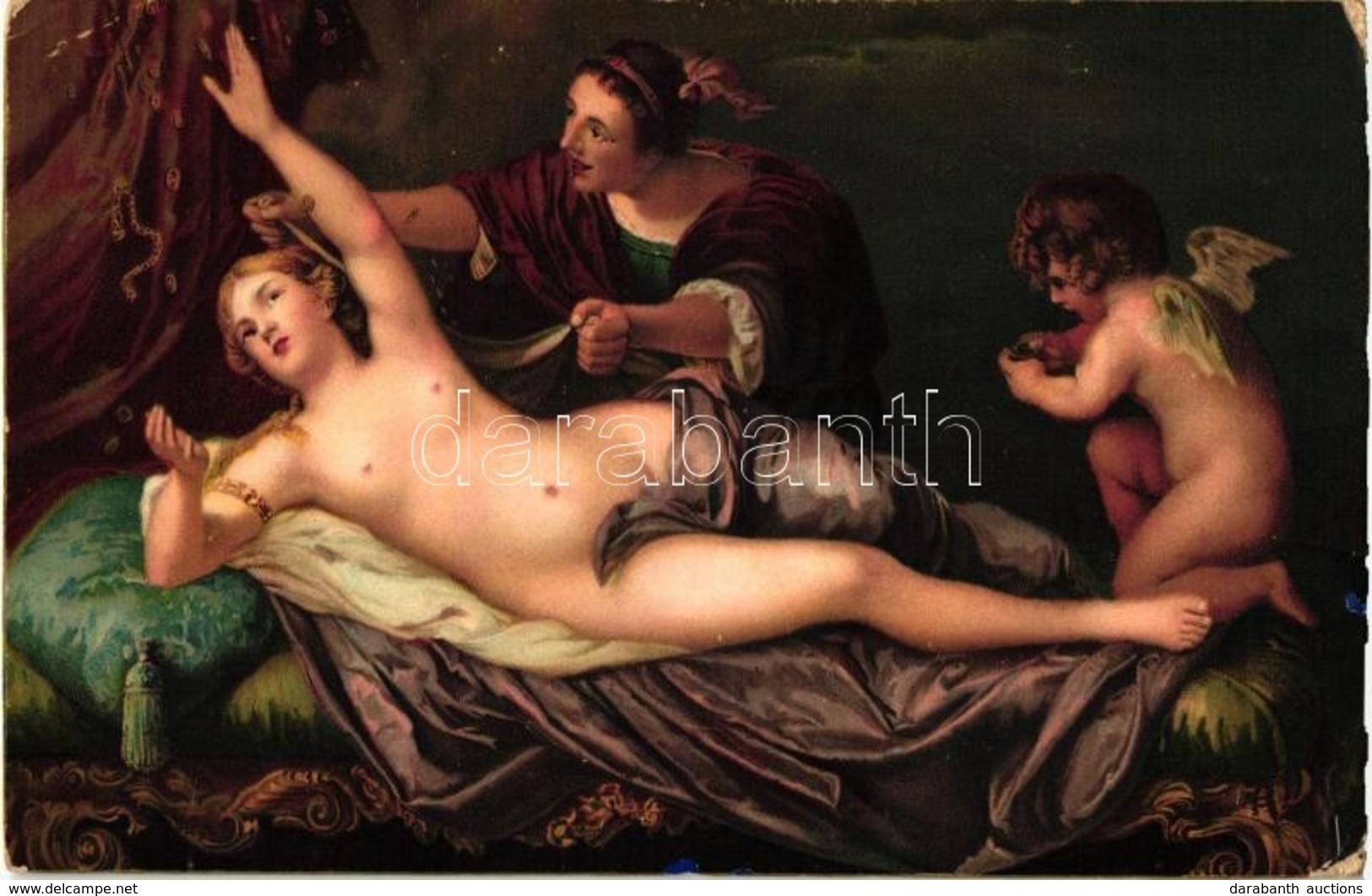 ** T3 Danae / Erotic Art Postcard, Litho. S: Van Dyck (small Tear) - Non Classés