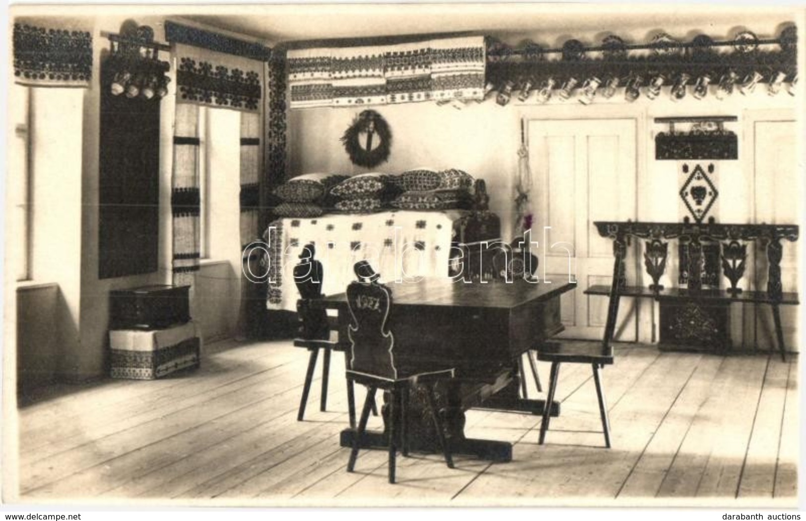 * T3 Erdélyi Szász Parasztház Belső / Transylvanian Saxon Folklore, House Interior, Fotograf Josef Fischer Photo (ragasz - Non Classés