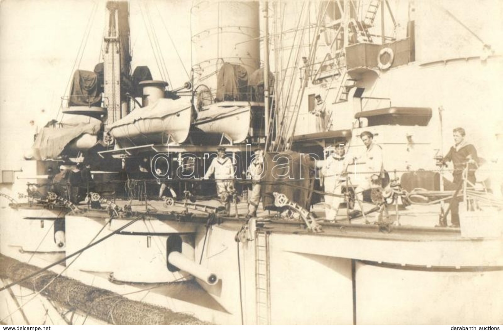 ** T2 SMS Radetzky Osztrák-magyar Radetzky-osztályú Pre-dreadnought Csatahajó Fedélzete Matrózokkal / WWI Austro-Hungari - Unclassified