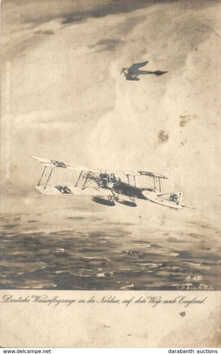 T2/T3 Deutsche Wasserflugzeuge In Der Nordsee, Auf Dem Wege Nach England / K.u.K. Kriegsmarine, German Seaplane. 'K.u.K. - Non Classés