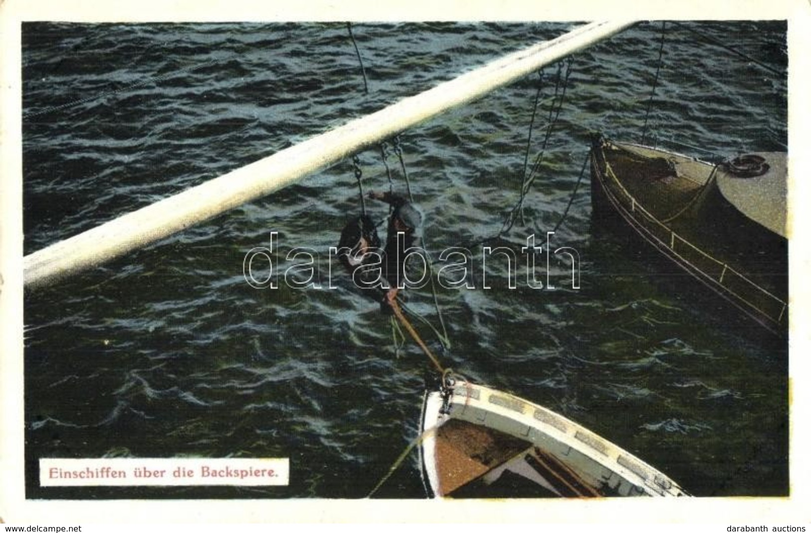 ** T2 Einschiffen über Die Backspiere / K.u.K. Kriegsmarine, G. C. Pola 1912/13. Mariners On The Swinging Boom - Non Classés