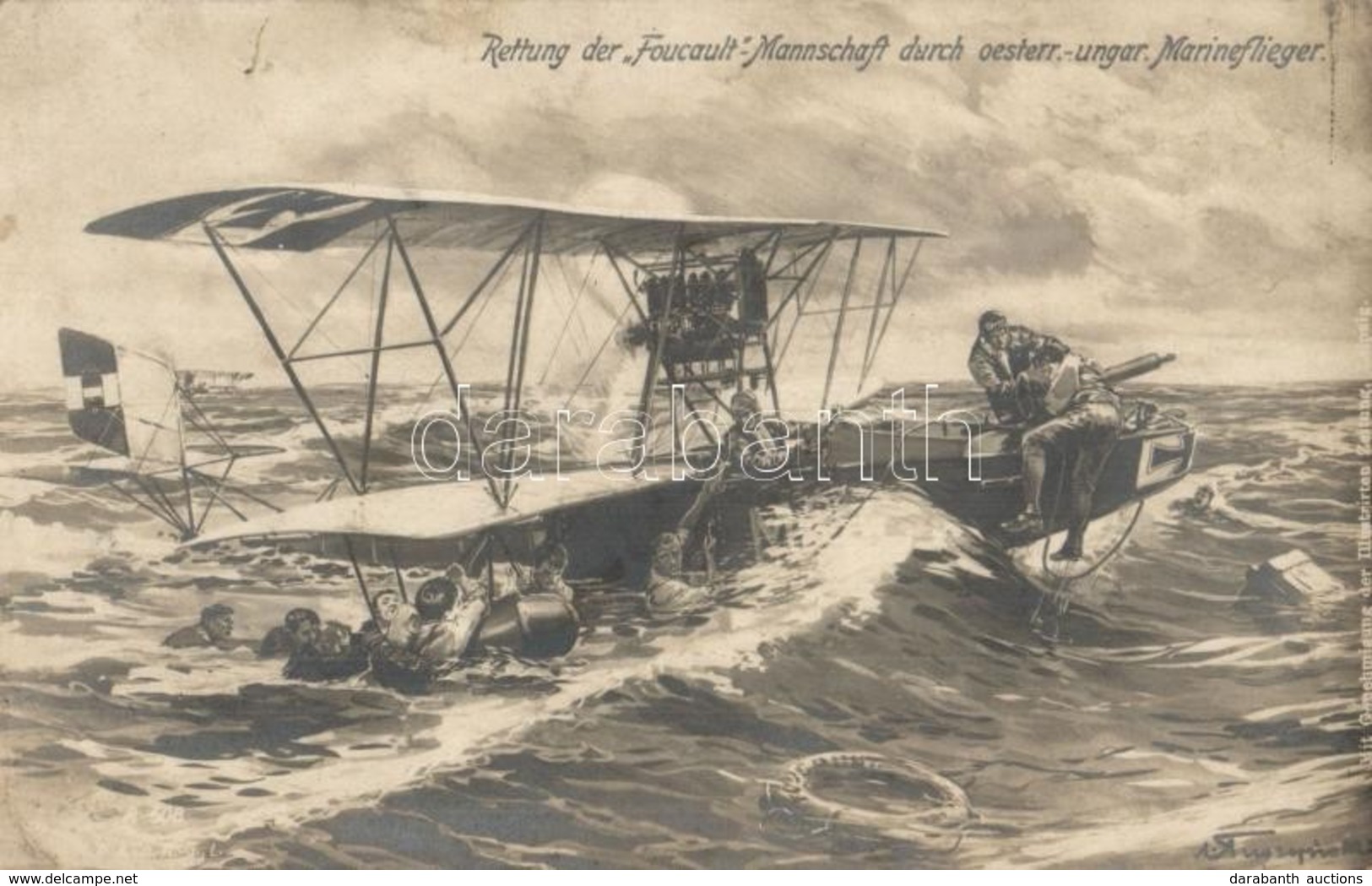 T2/T3 Rettung Der 'Foucault-Mannschaft Durch Oesterr.-ungar. Marineflieger / K.u.K. Kriegsmarine, Rescue Of The 'Foucaul - Non Classés