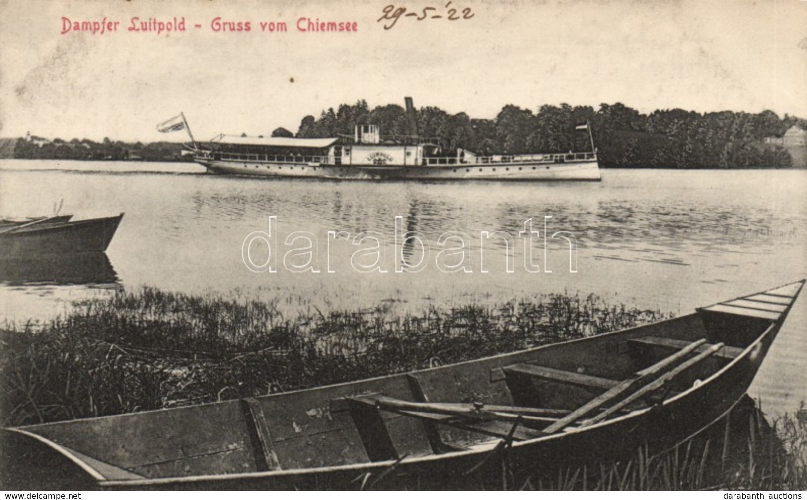 * T2/T3 Chiemsee, Salon Steamship Luitpold On The Chiem Lake, Boat (EK) - Non Classés