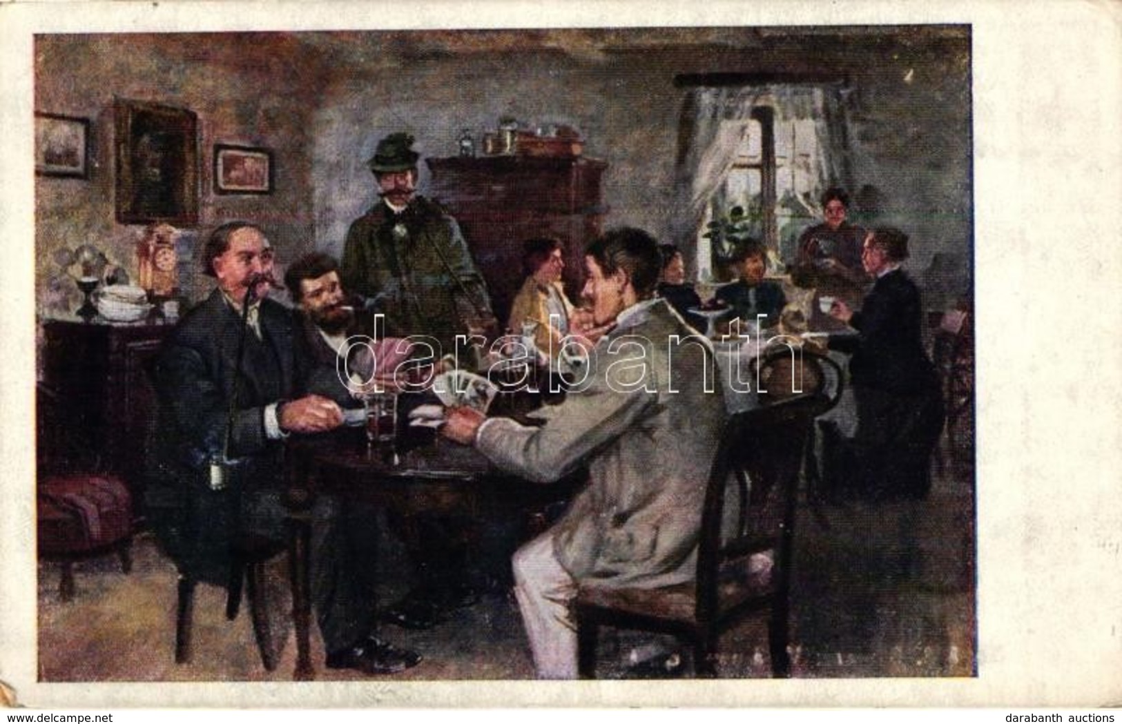 ** T2 Vasárnap Délután. Az Országos Anya és Csecsemővédő Egyesület Kiadása No. 883 / Hungarian Card Players S: Bihari - Non Classés