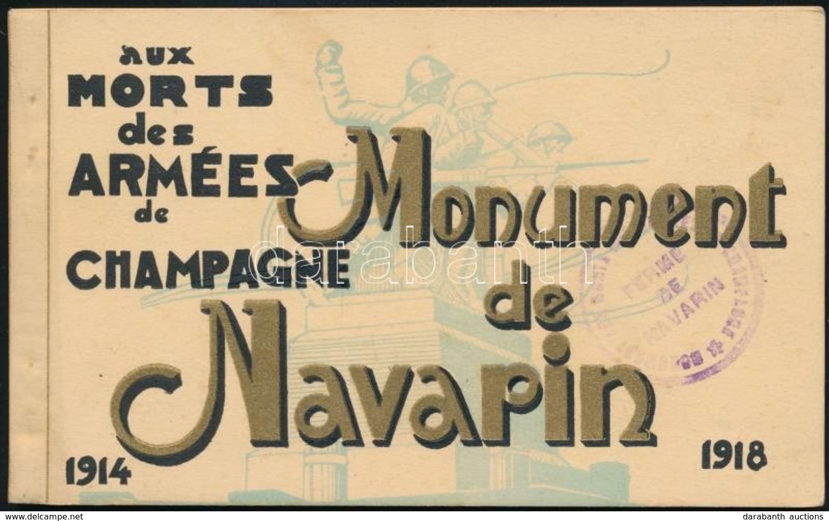 * 1914-1918 Monument De Navarin Aux Morts Des Armées De Champagne - Postcard Booklet With 12 Postcard Of WWI French Mili - Non Classés