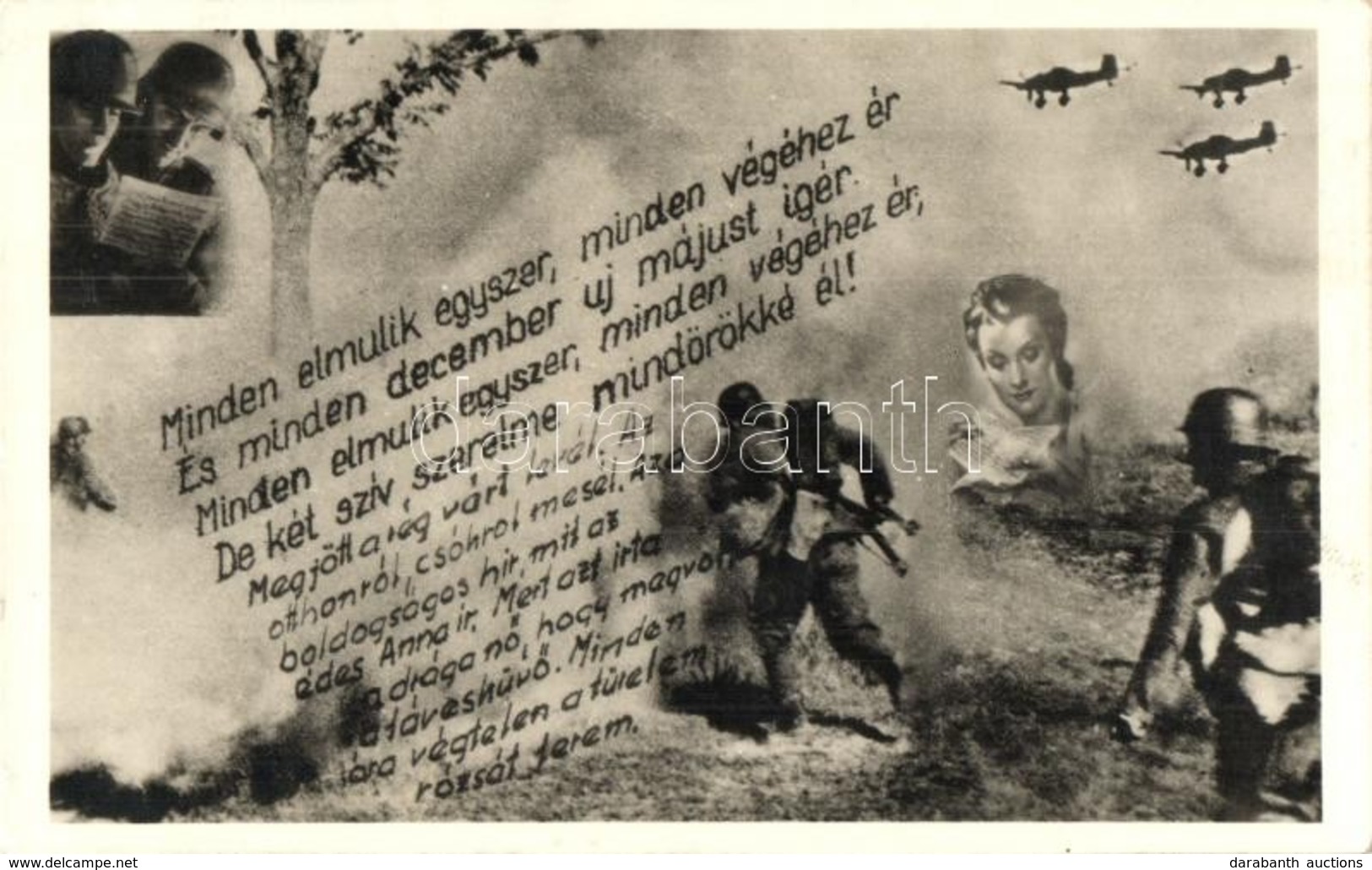 T2/T3 Minden Elmúlik Egyszer... Második Világháborús Katonai Motívumlap / WWII Hungarian Military Motive Card (EK) - Non Classificati