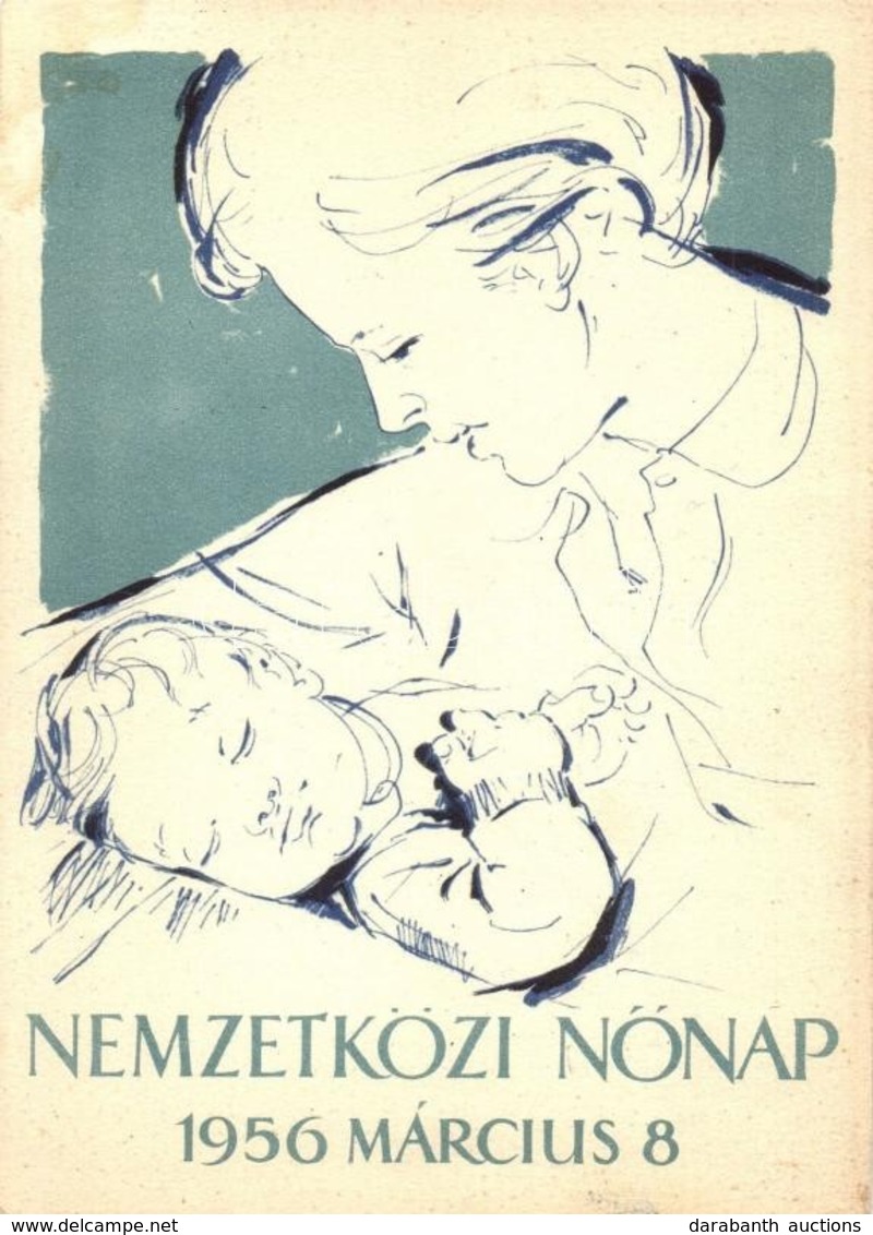 ** T2 1956 Nemzetközi Nőnap. Magyar Nők Demokratikus Szövetsége Propaganda Lap / National Women Day - Non Classés