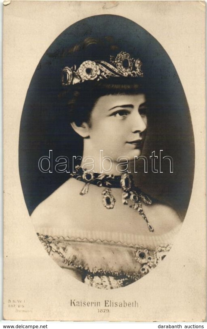 ** T2/T3 Wittelsbach Erzsébet Magyar Királyné / Sisi / Kaiserin Elisabeth 1879. B. K. W. I. 887/215. / Empress Elisabeth - Non Classés