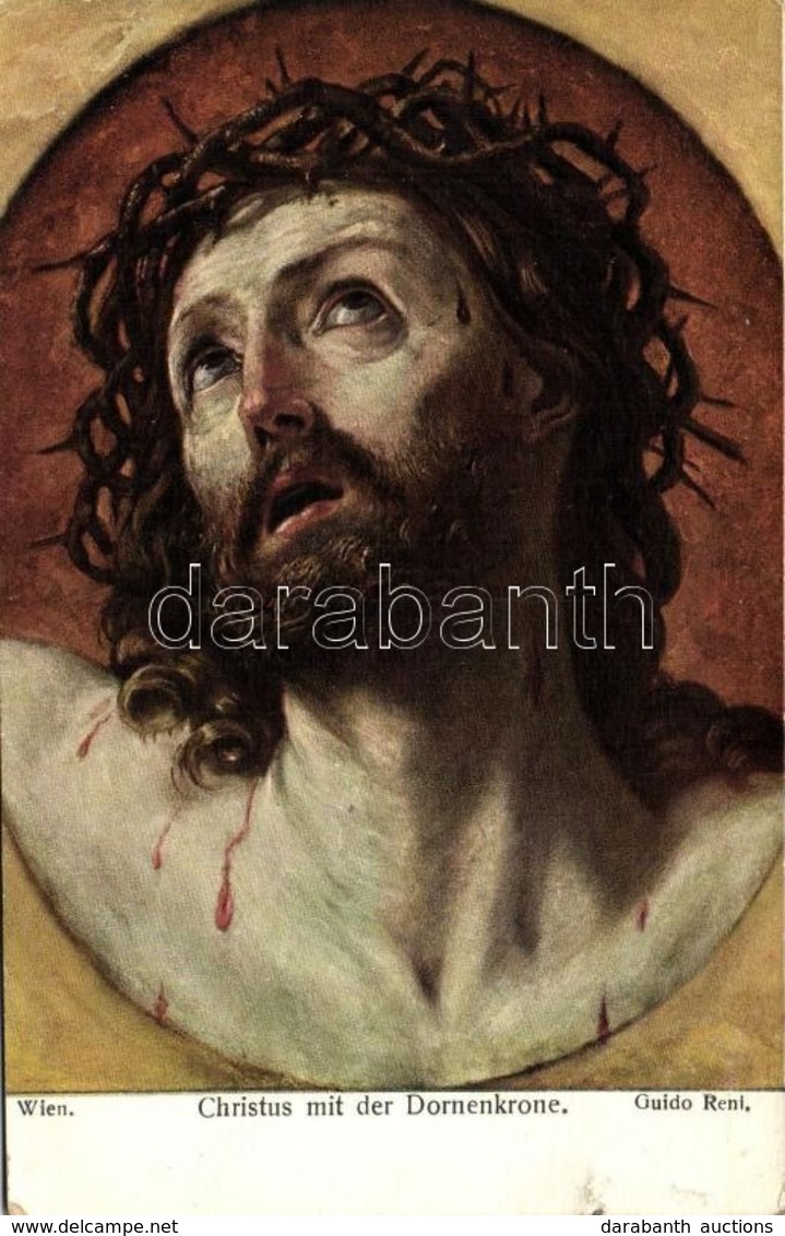 ** T2/T3 Christus Mit Der Dornenkrone / Jesus Christ With Crown Of Thorns, B.K.W.I. 413-13. S: Guido Reni - Non Classés