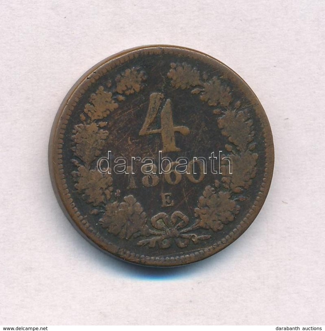 1860E 4kr Cu T:2-,3 - Non Classés