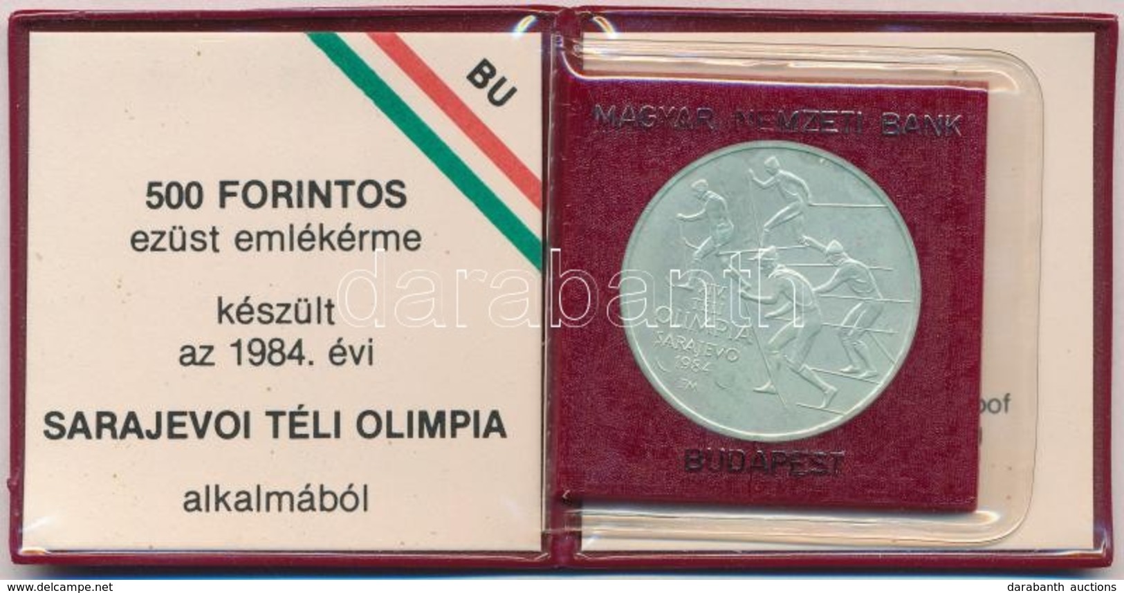 1984. 500Ft Ag 'Sarajevoi Téli Olimpia' Eredeti Tokban, Tanúsítvánnyal T:BU 
Adamo EM76 - Non Classés