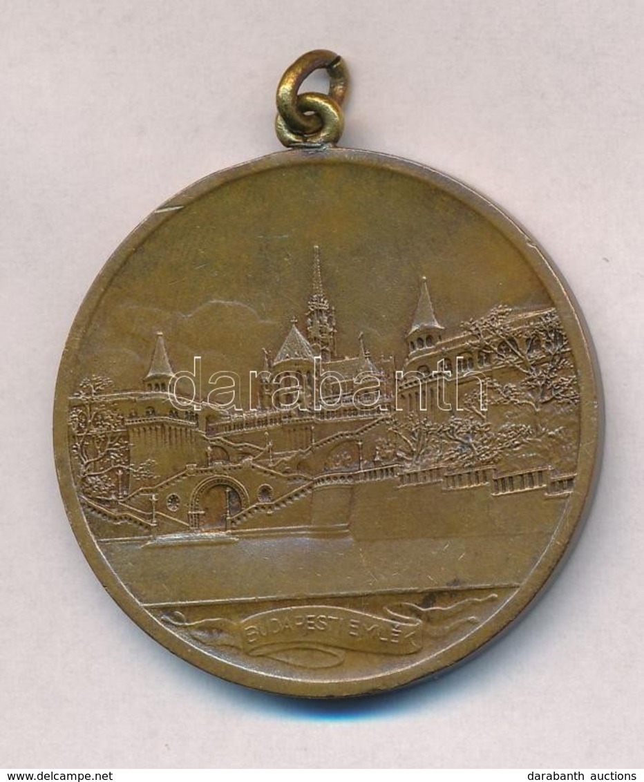 Berán Lajos (1882-1943) 1931. 'Budapesti Emlék' Br Emlékérem, Füllel (41mm) T:2 Ph. - Non Classés