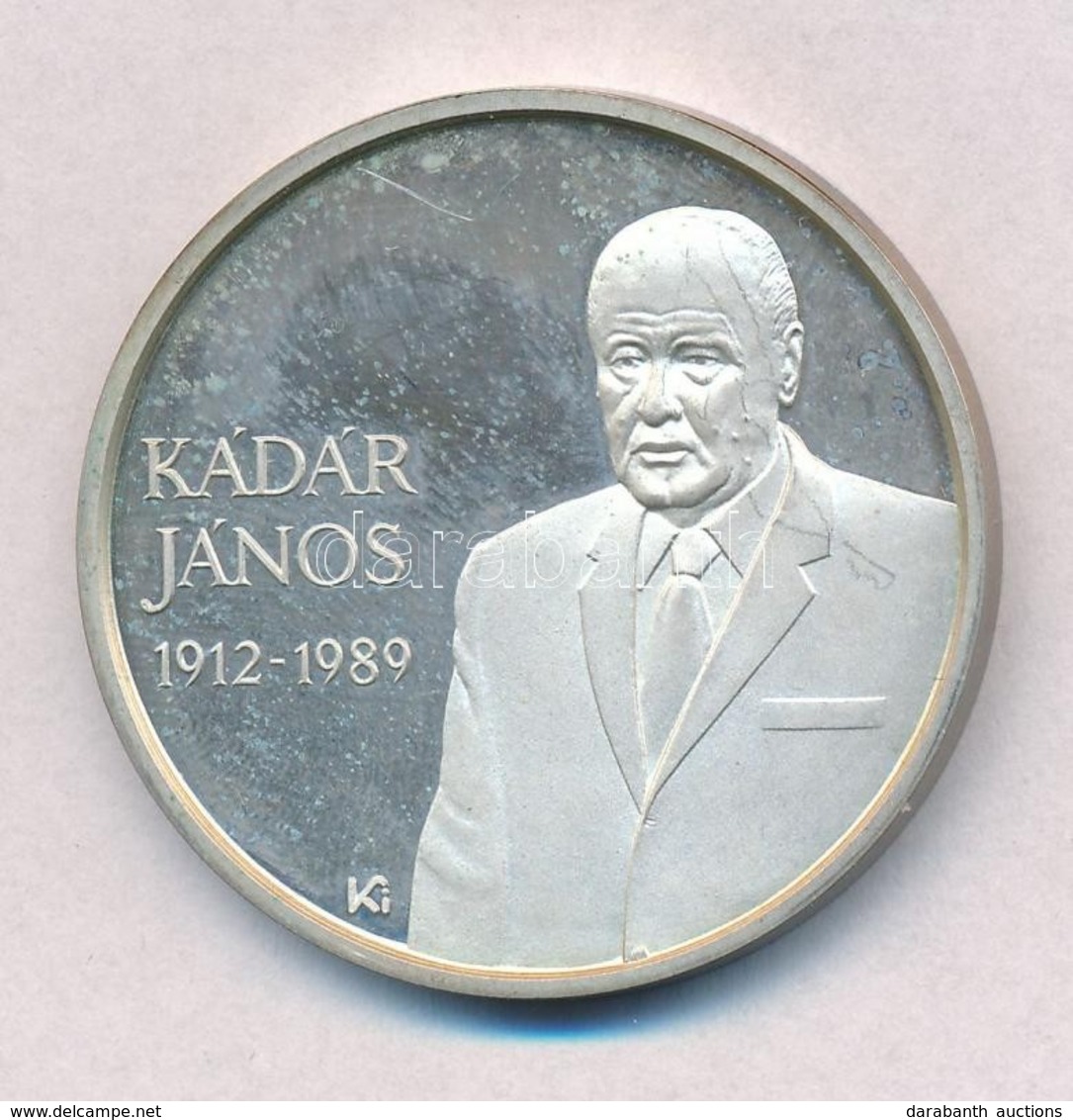 Kósa István (1953-) 1989. 'Kádár János' Ag Emlékérem (31g/0.925/38mm) T:1-(PP) Fo. - Non Classificati
