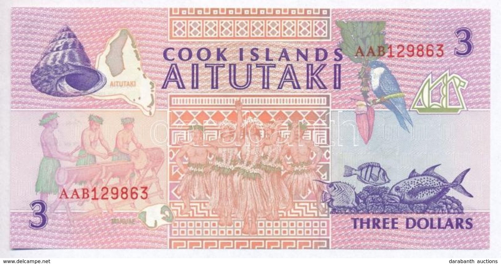 Cook-szigetek 1992. 3$ T:I
Cook Islands 1992. 3 Dollars C:UNC - Non Classés