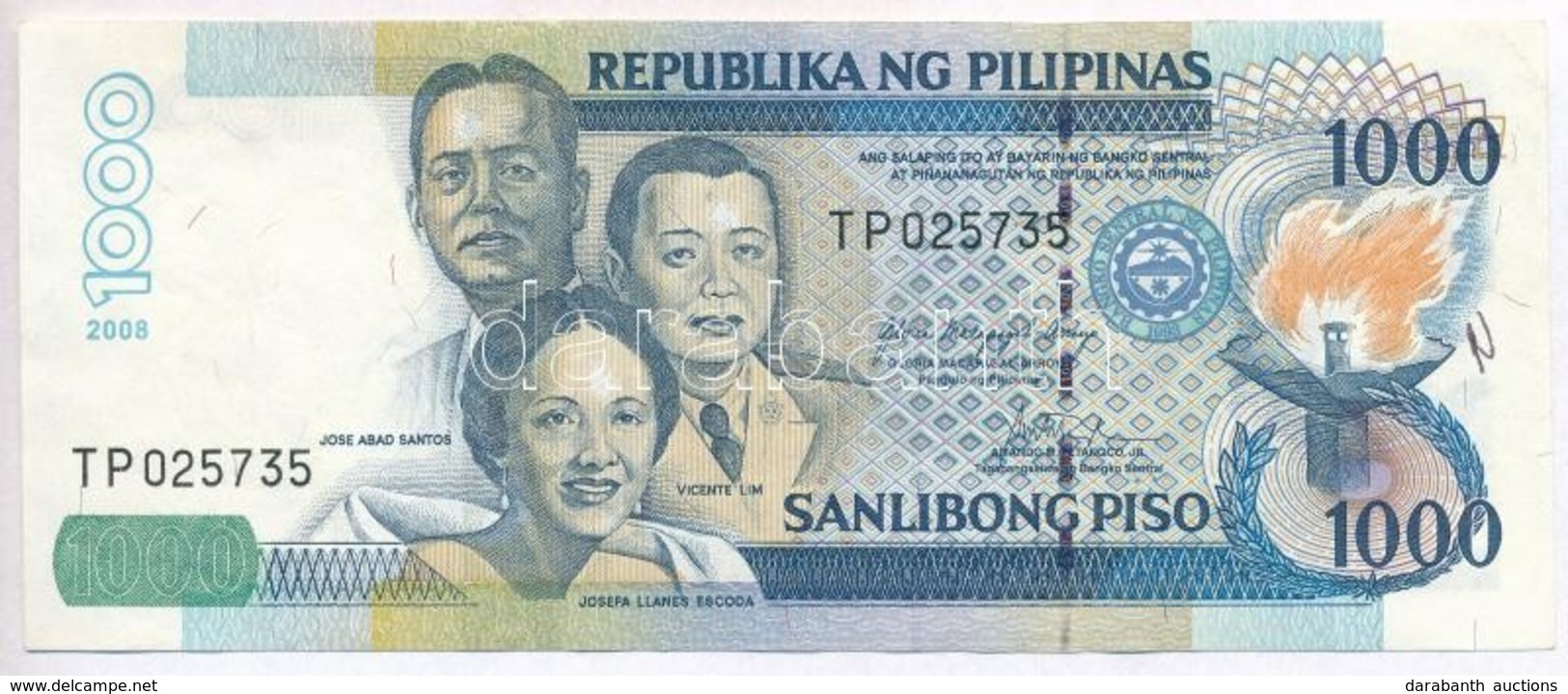 Fülöp-szigetek 2008. 1000P T:III
Philippines 2008. 1000 Piso C:F - Non Classés