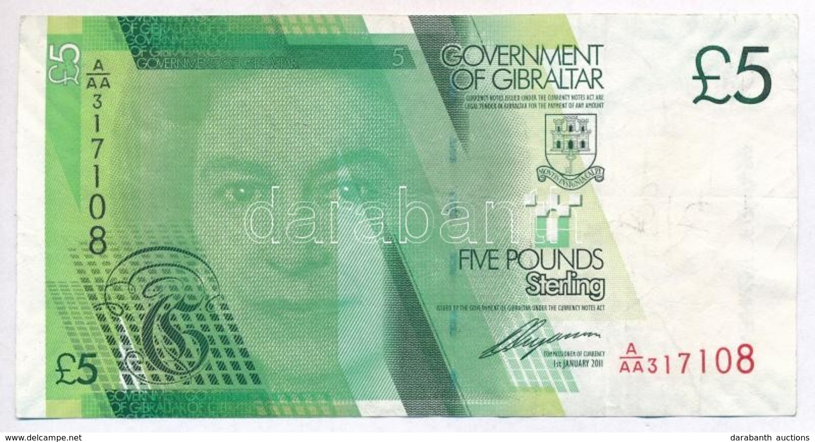 Gibraltár 2011. 5Ł T:III
Gibraltar 2011. 5 Pounds C:F - Non Classés