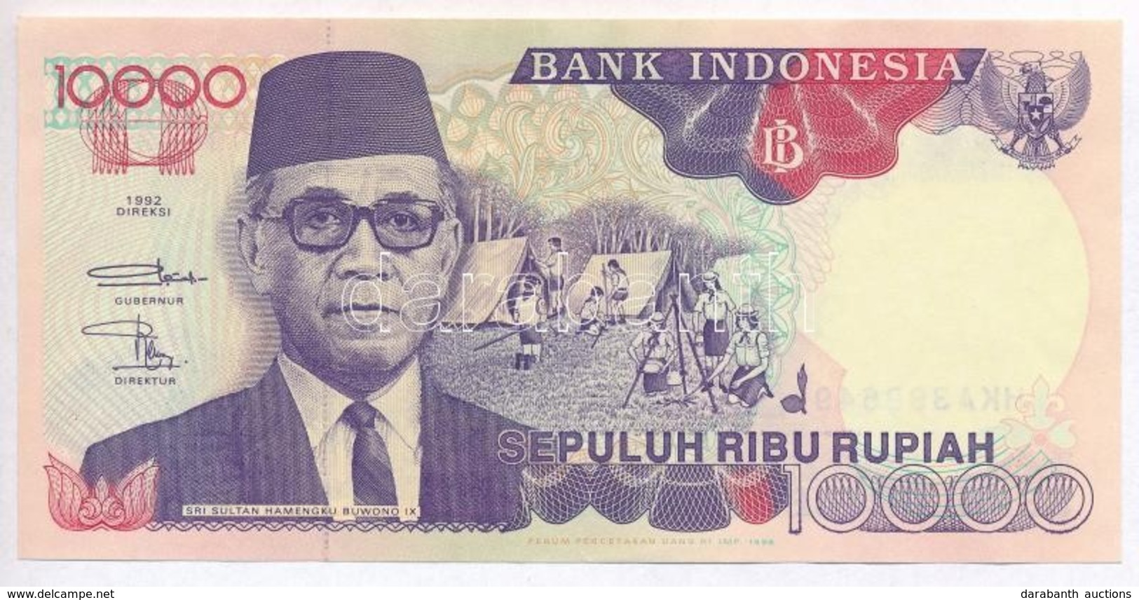 Indonesia 1992. 10.000R T:II-,III
Indonézia 1992. 10.000 Rupiah C:VF,F - Unclassified