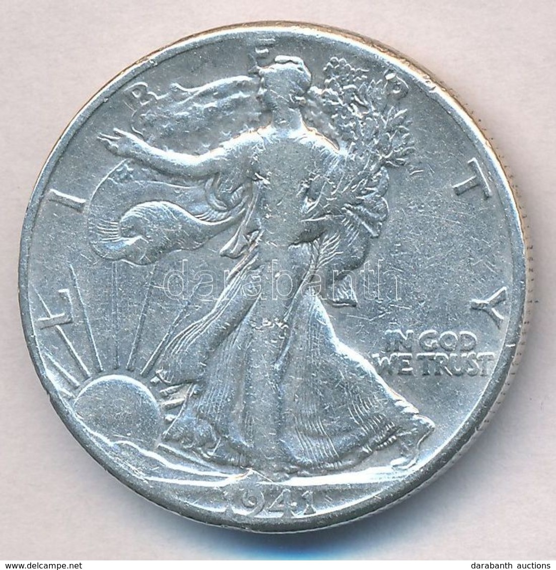 Amerikai Egyesült Államok 1941. 1/2$ Ag 'Walking Liberty' T:2-,3 
USA 1941. 1/2 Dollar Ag 'Walking Liberty' C:VF,F - Unclassified