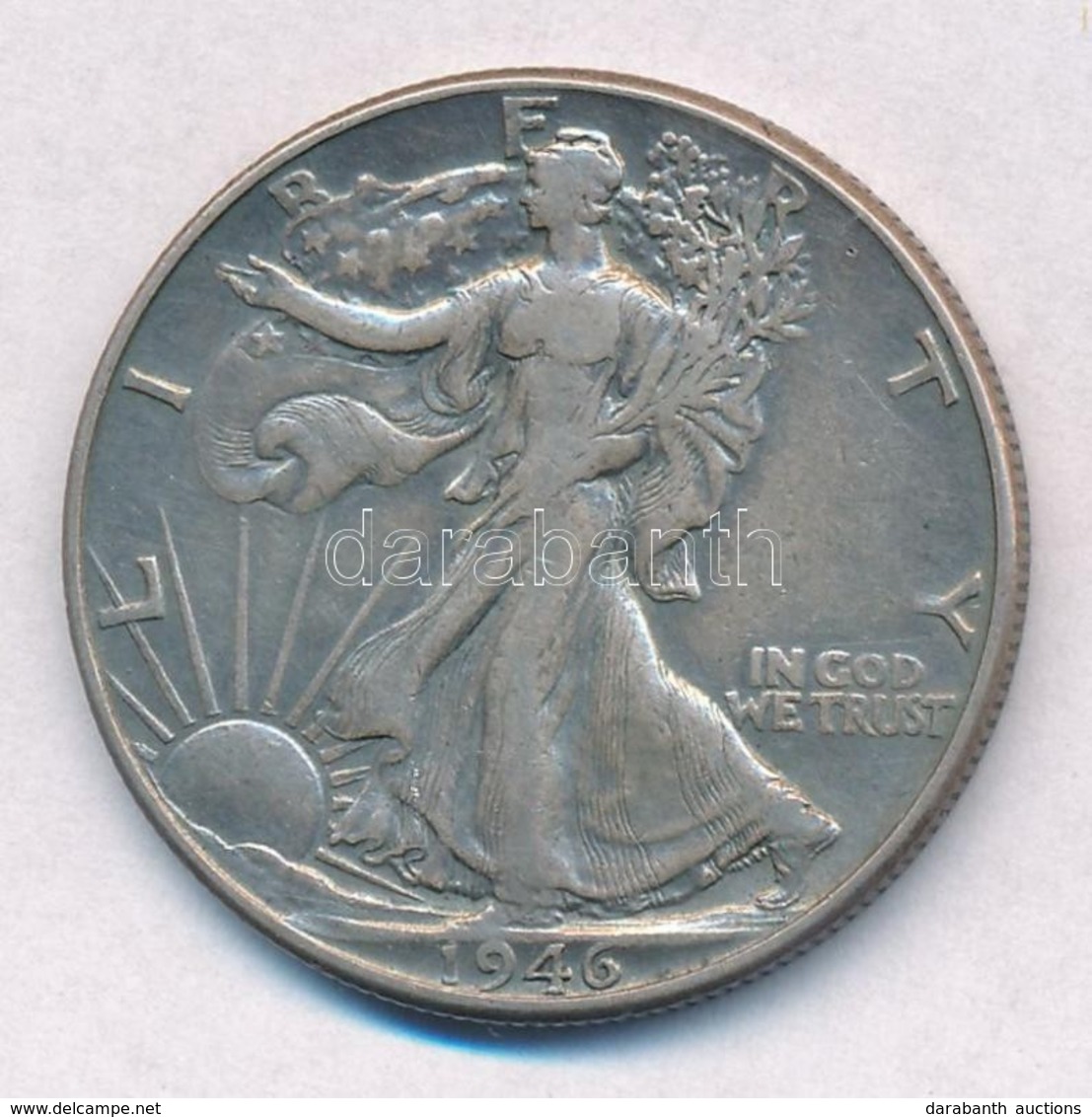 Amerikai Egyesült Államok 1946. 1/2$ Ag 'Walking Liberty' T:2- 
USA 1946. 1/2 Dollar Ag 'Walking Liberty' C:VF - Non Classés