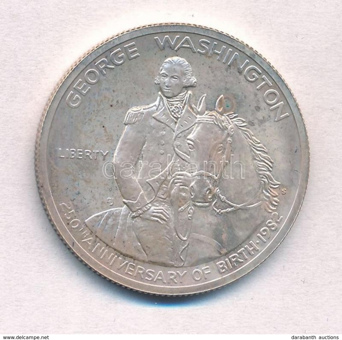 Amerikai Egyesült Államok 1982S 1/2$ Ag 'George Washington Születésének 250. évfordulója' T:1-(PP) Kis Patina 
USA 1982S - Non Classés