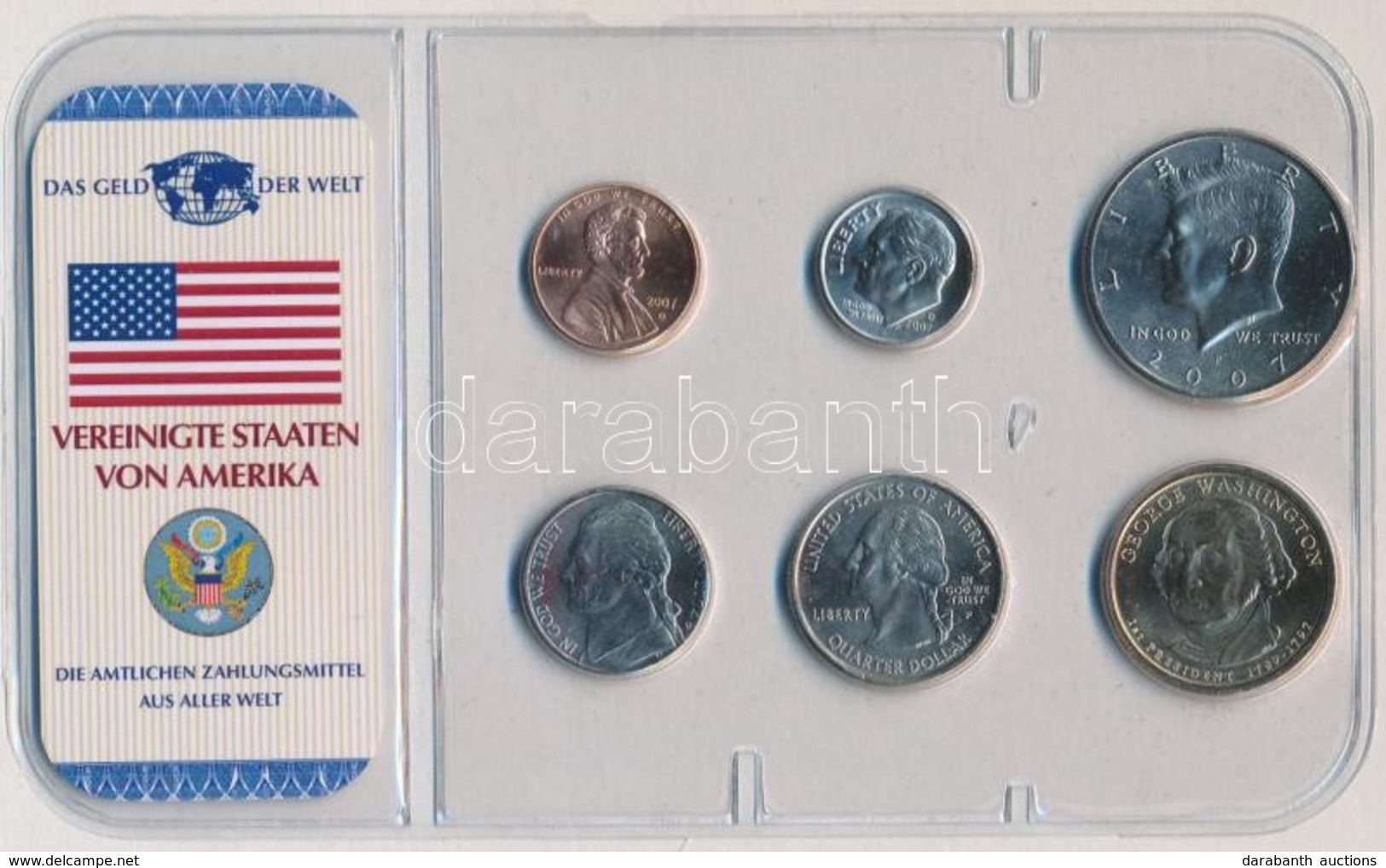 Amerikai Egyesült Államok 2004-2007. 1c-1$ (6xklf) érme Szett Lezárt Csomagolásban T:1
USA 2004-2007. 1 Cent - 1 Dollar  - Unclassified