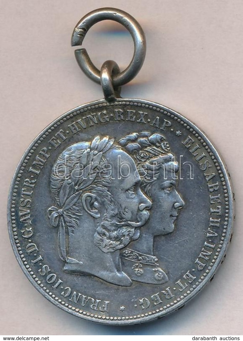 Ausztria 1879. 2G Ag 'I. Ferenc József és Erzsébet Királynő / Ezüstlakodalom' T:2- Fül
Austria 1879. 2 Gulden Ag 'Franz  - Non Classés