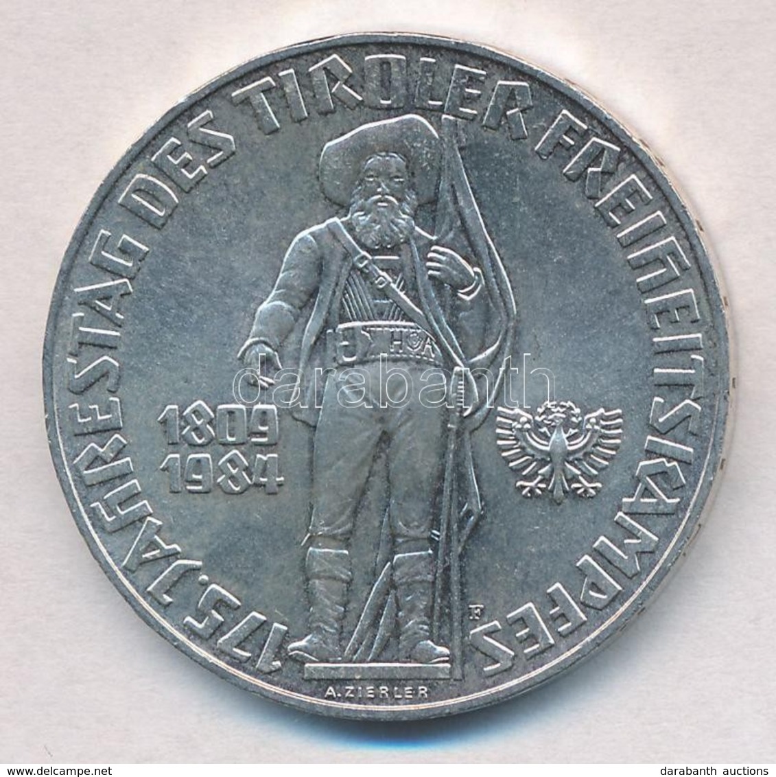 Ausztria 1984. 500Sch Ag 'Tiroli Szabadságharc 175. évfordulója' T:1- 
Austria 1984. 500 Schilling Ag '175th Anniversary - Non Classés