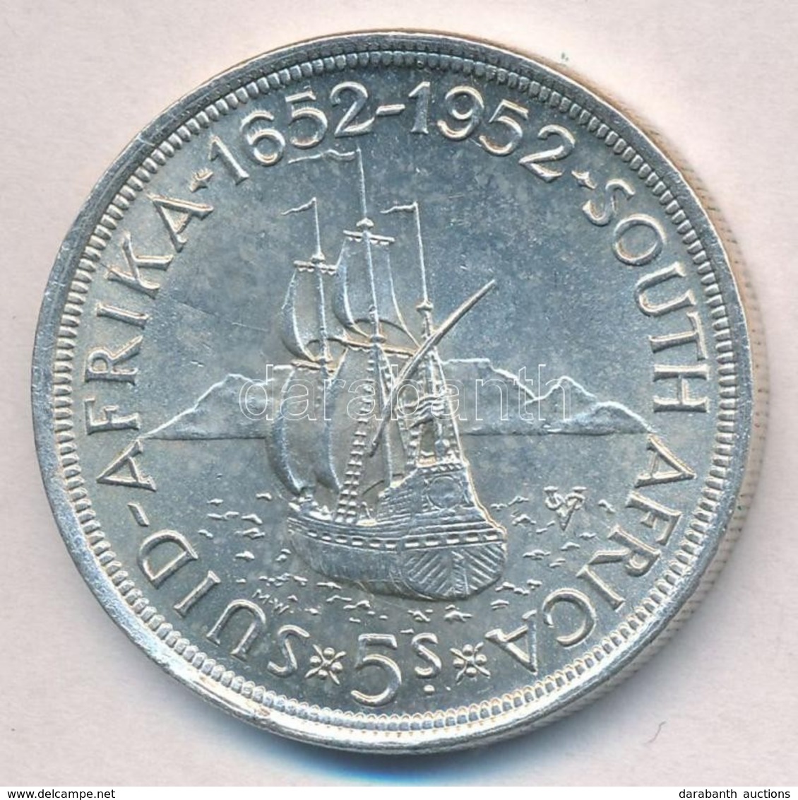 Dél-Afrika 1952. 5Sh Ag 'Capetown' T:1-,2 Ph.
South Africa 1952. 5 Shilling Ag '300th Anniversary - Founding Of Capetown - Non Classés