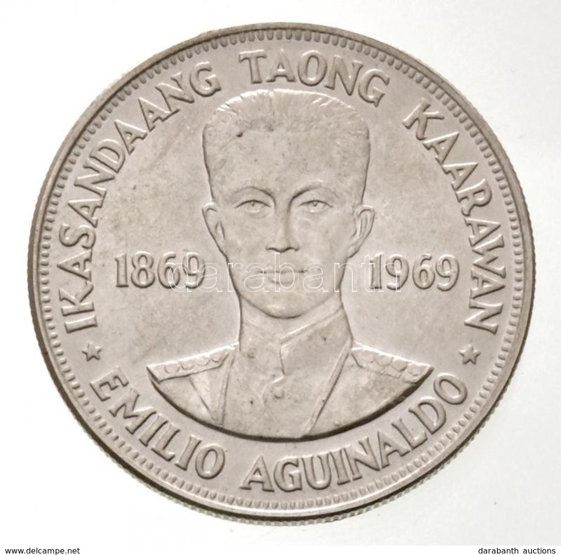 Fülöp-szigetek 1969. 1P Ag '100 éve Született Aguinaldo' T:1-
Philippines 1969. 1 Piso Ag 'Centennial - Birth Of Aguinal - Non Classés