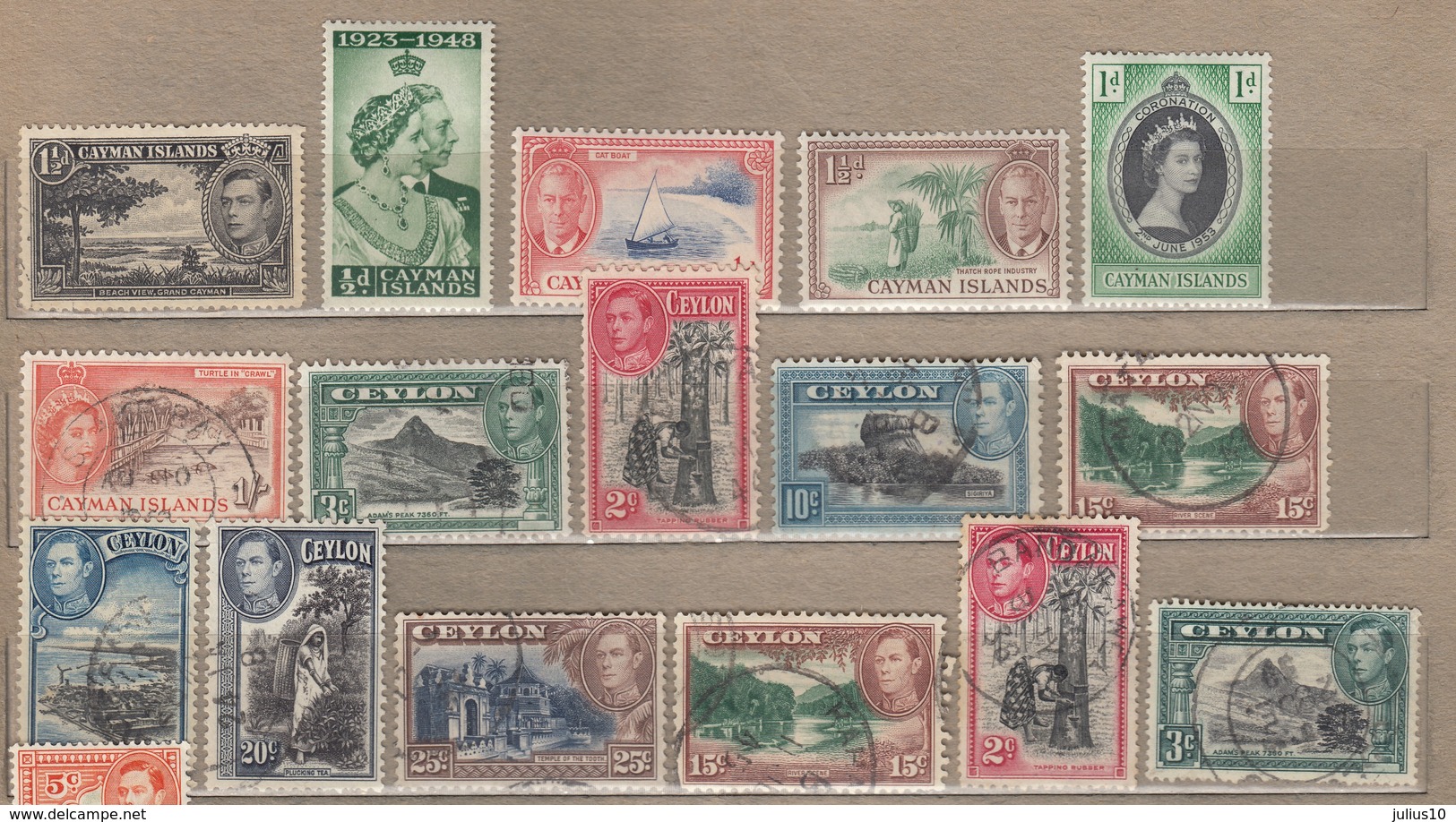 Cayman Ceylon Aden Antigua Falkland Nice Different Used/Mint Stamps Lot #12736 - Sonstige & Ohne Zuordnung