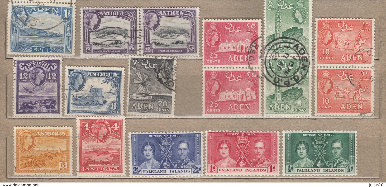 Cayman Ceylon Aden Antigua Falkland Nice Different Used/Mint Stamps Lot #12736 - Sonstige & Ohne Zuordnung