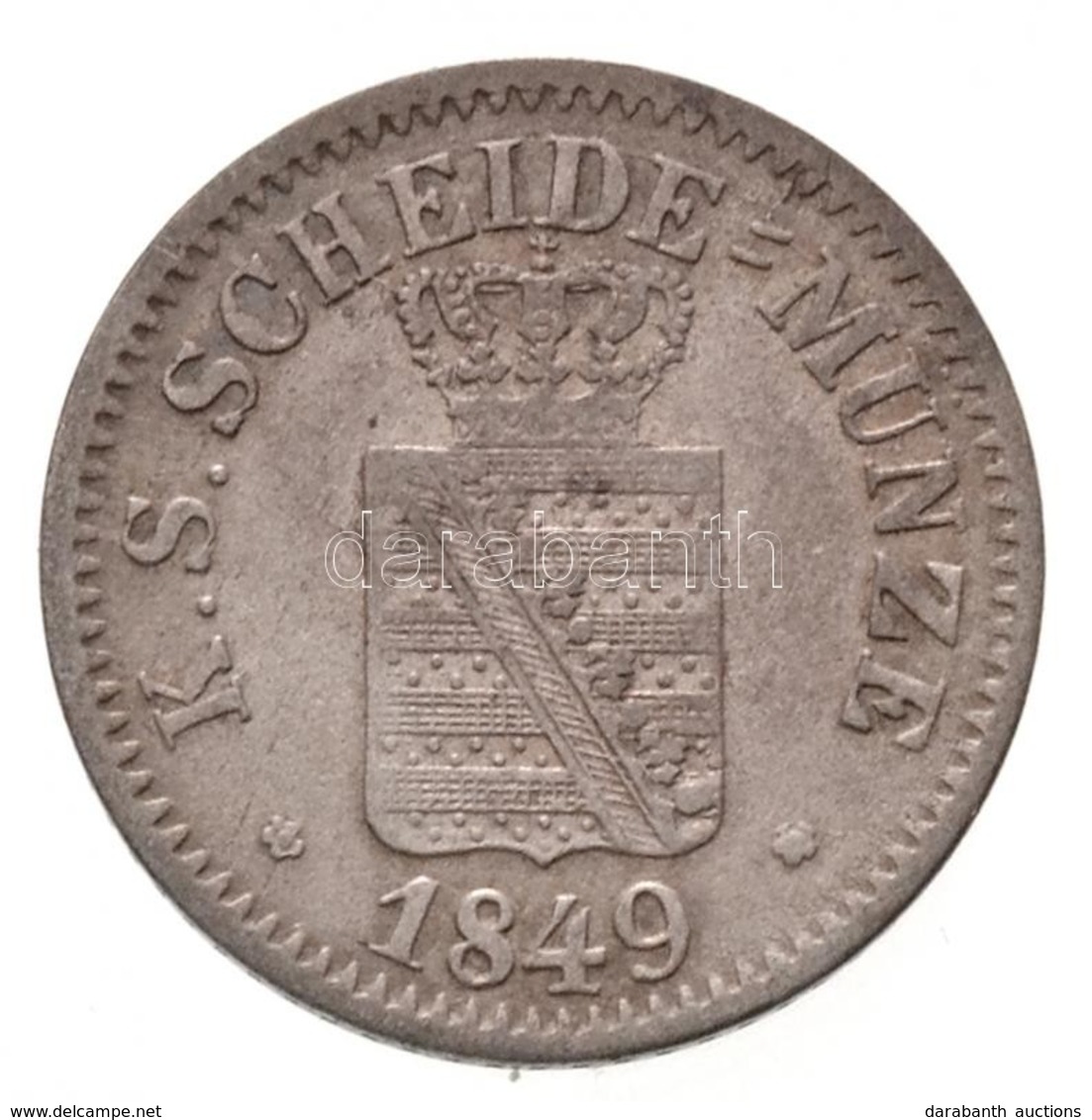 Német Államok / Szászország-Albertine 1849F 1gr (10pf) Ag 'II. Frigyes Ágost' (2,06g) T:1-,2 Patina
German States / Saxo - Non Classés