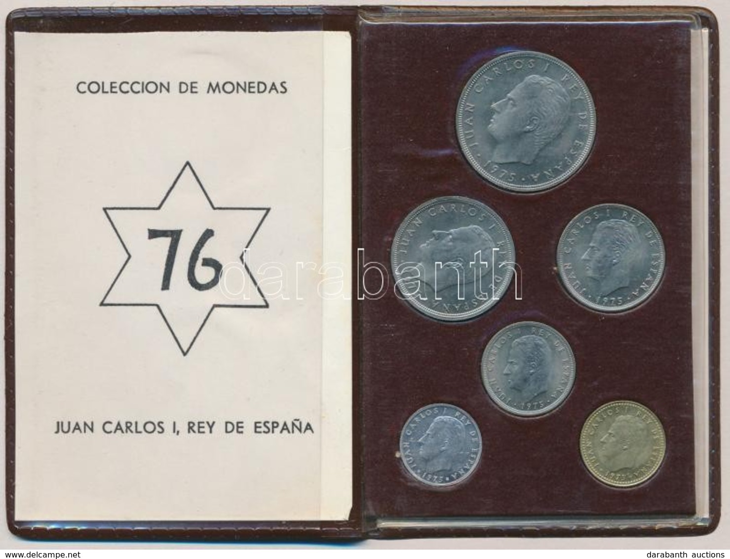 Spanyolország 1976. 50c-100Ptas (6xklf) Forgalmi Szett, Műanyag Tokban T:1
Spain 1976. 50 Centimos - 100 Pesetas (6xdiff - Non Classés