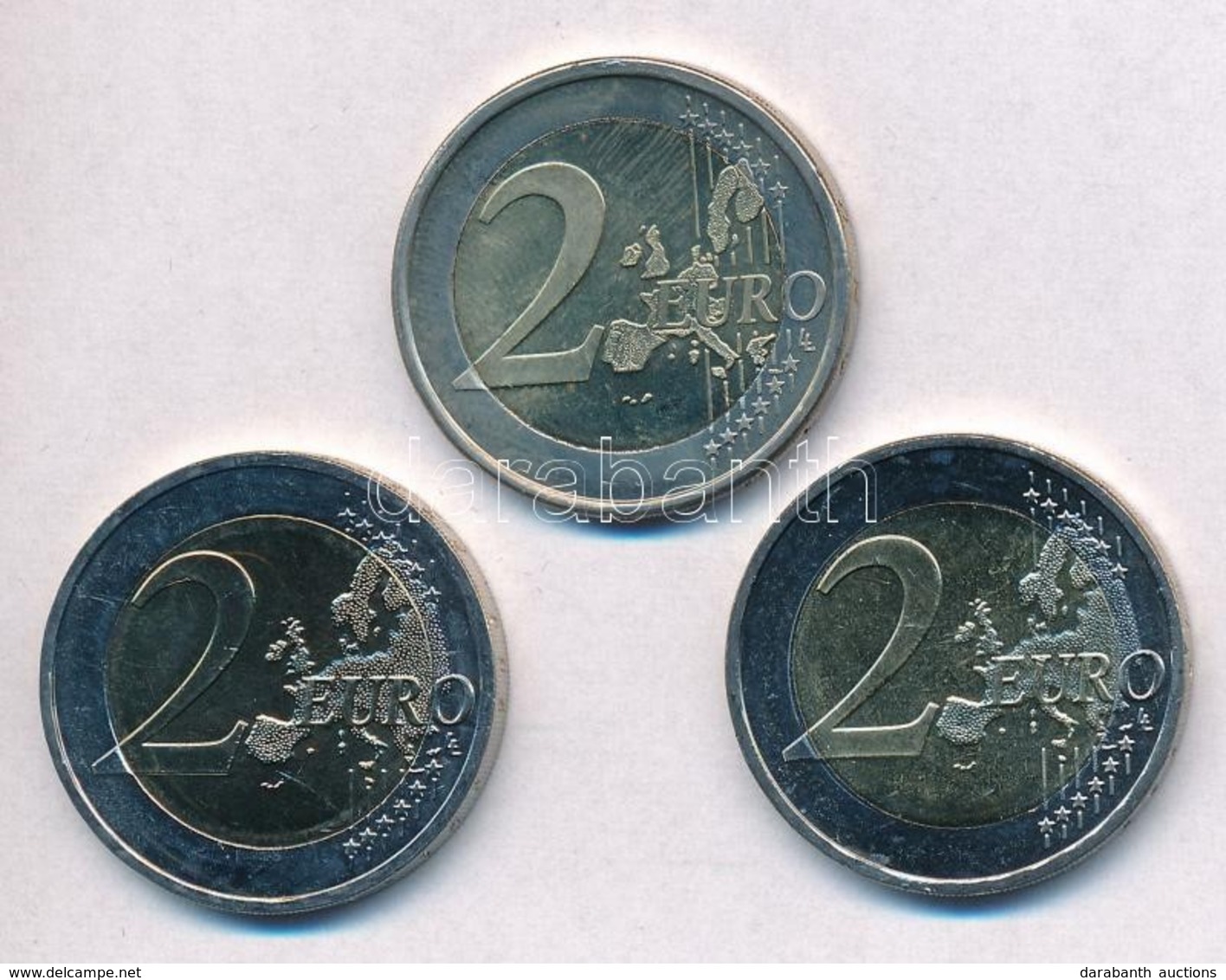 2006-2007. 2E (3xklf) Finnország, Németország T:1,1-
2006-2007. 2 Euro (3xdiff) Finland, Germany C:UNC,AU - Non Classés