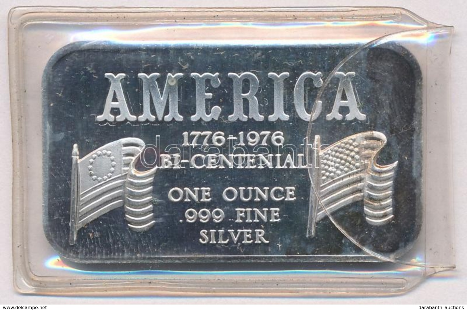 Amerikai Egyesült Államok 1976. 'Bicentennial' Befektetési Ezüsttömb (30,62g/0.999/50x29mm) T:1-,2(PP) Patina
USA 1976.  - Non Classés