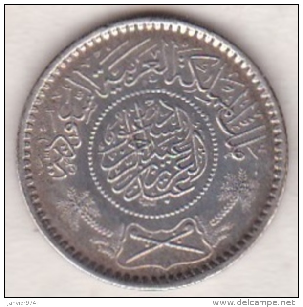 Saudi Arabia 1/4 Riyal AH 1354 . Abd Al-Aziz . Argent.  KM# 16 - Saudi Arabia