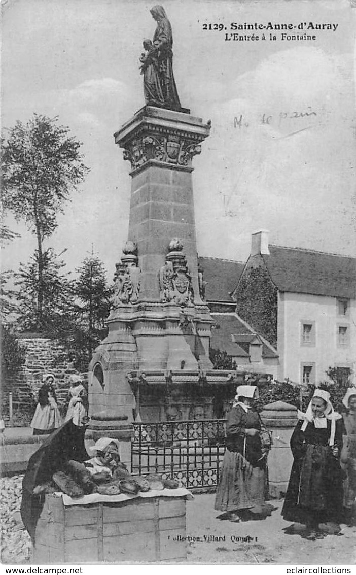 Métier:      Boulanger. Pâtisserie. Ste Anne D'Auray.   Marchandes De Pain Devant La Fontaine     (voir Scan) - Altri & Non Classificati