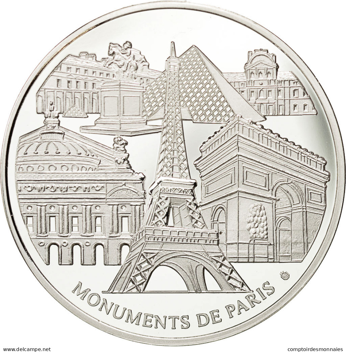 France, Medal, Monuments De Paris, La Madeleine, Arts & Culture, SUP, Cuivre - Other & Unclassified