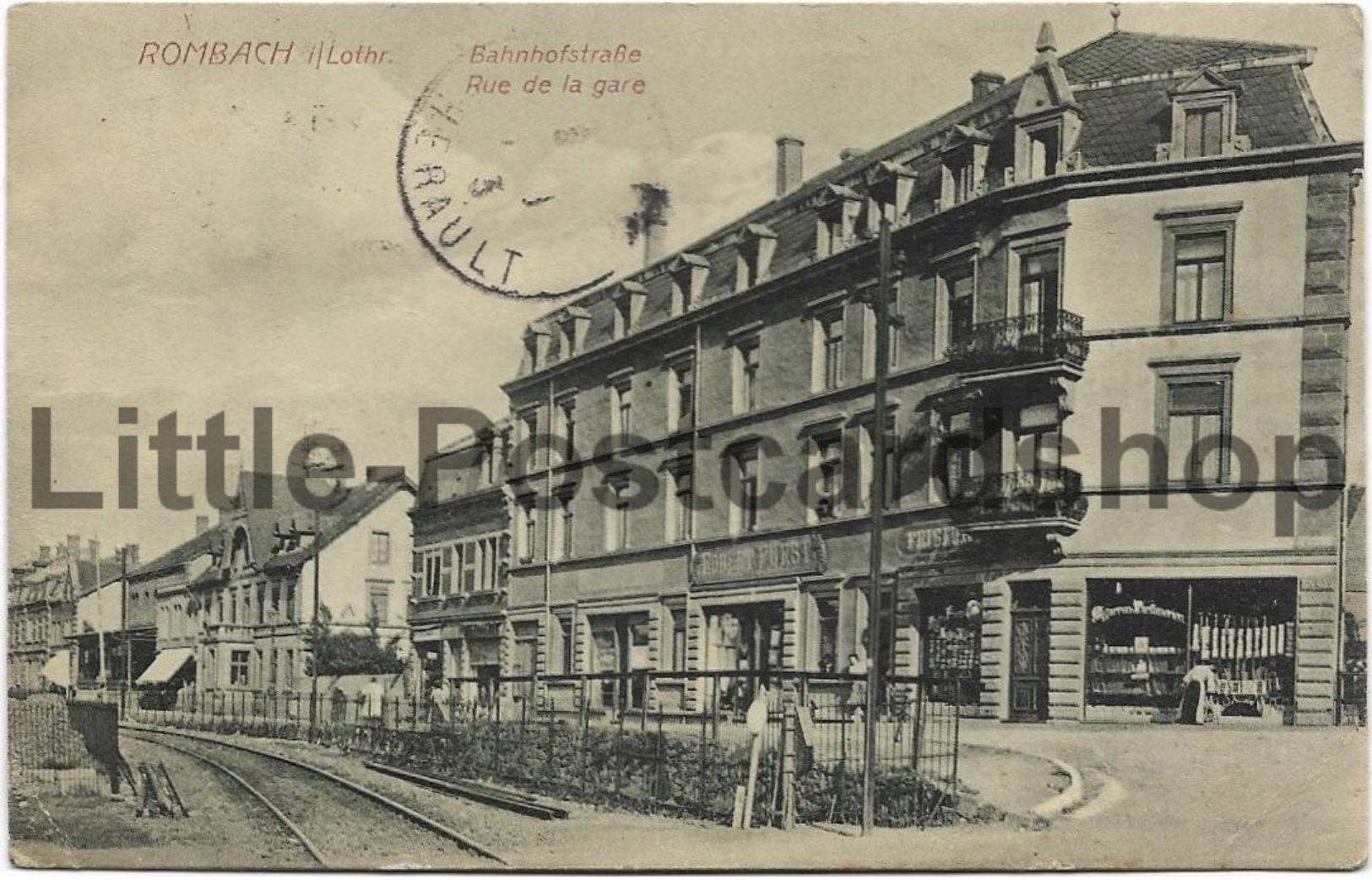 AK Rombach Bahnhofstrasse Rue De La Gare 1913 Rombas Lothringen - Lothringen