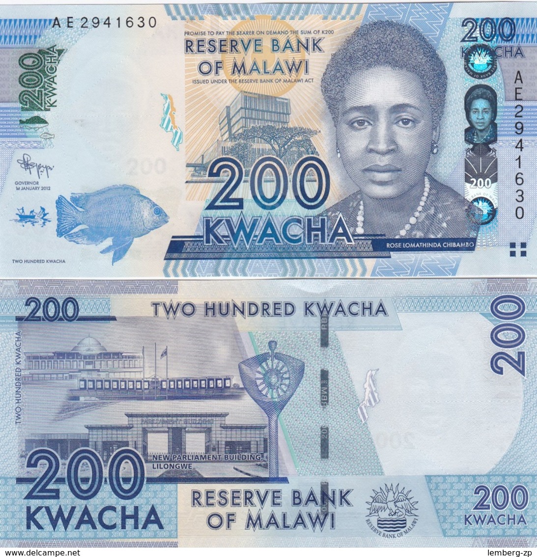 Malawi - 200 Kwacha 2012 UNC Lemberg-Zp - Malawi