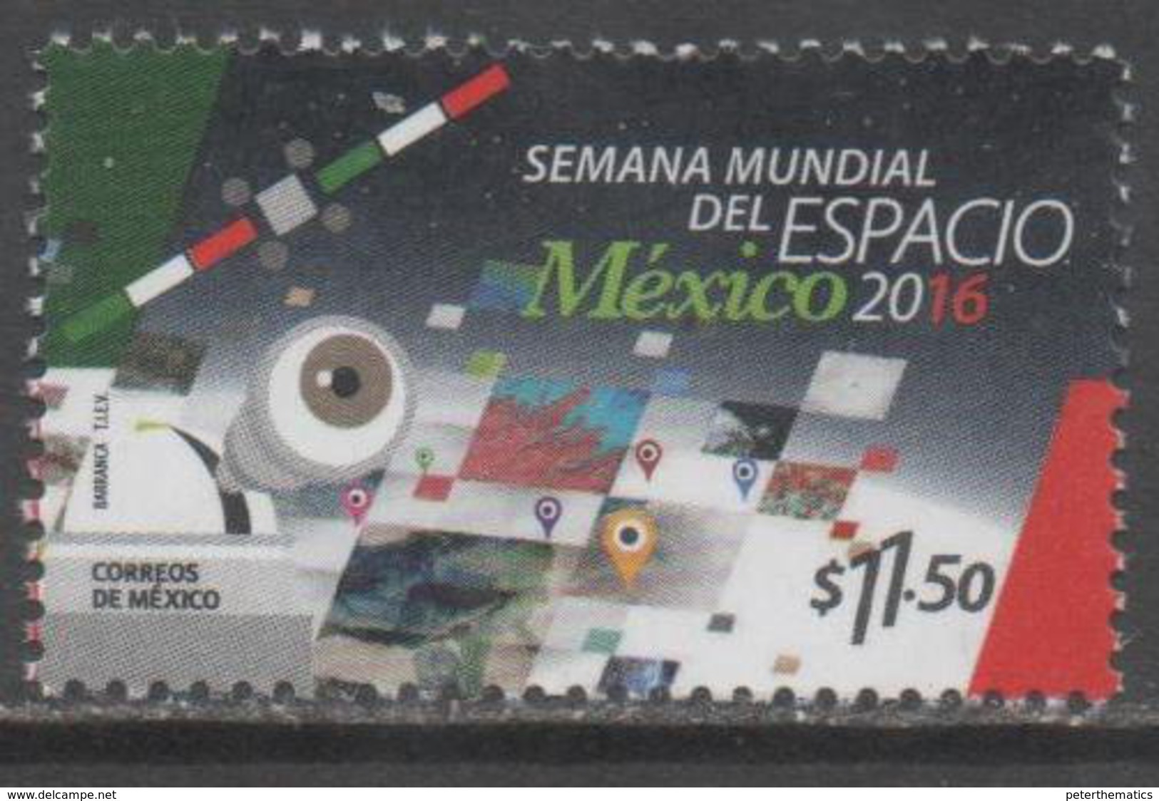 MEXICO, 2016, MNH, WORLD SPACE WEEK,, 1v - Südamerika