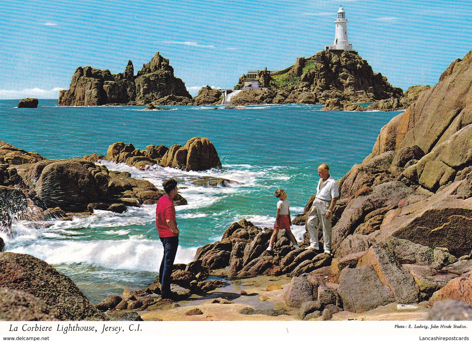 Postcard La Corbiere Lighthouse Jersey [ John Hinde ] My Ref B22250 - Other & Unclassified