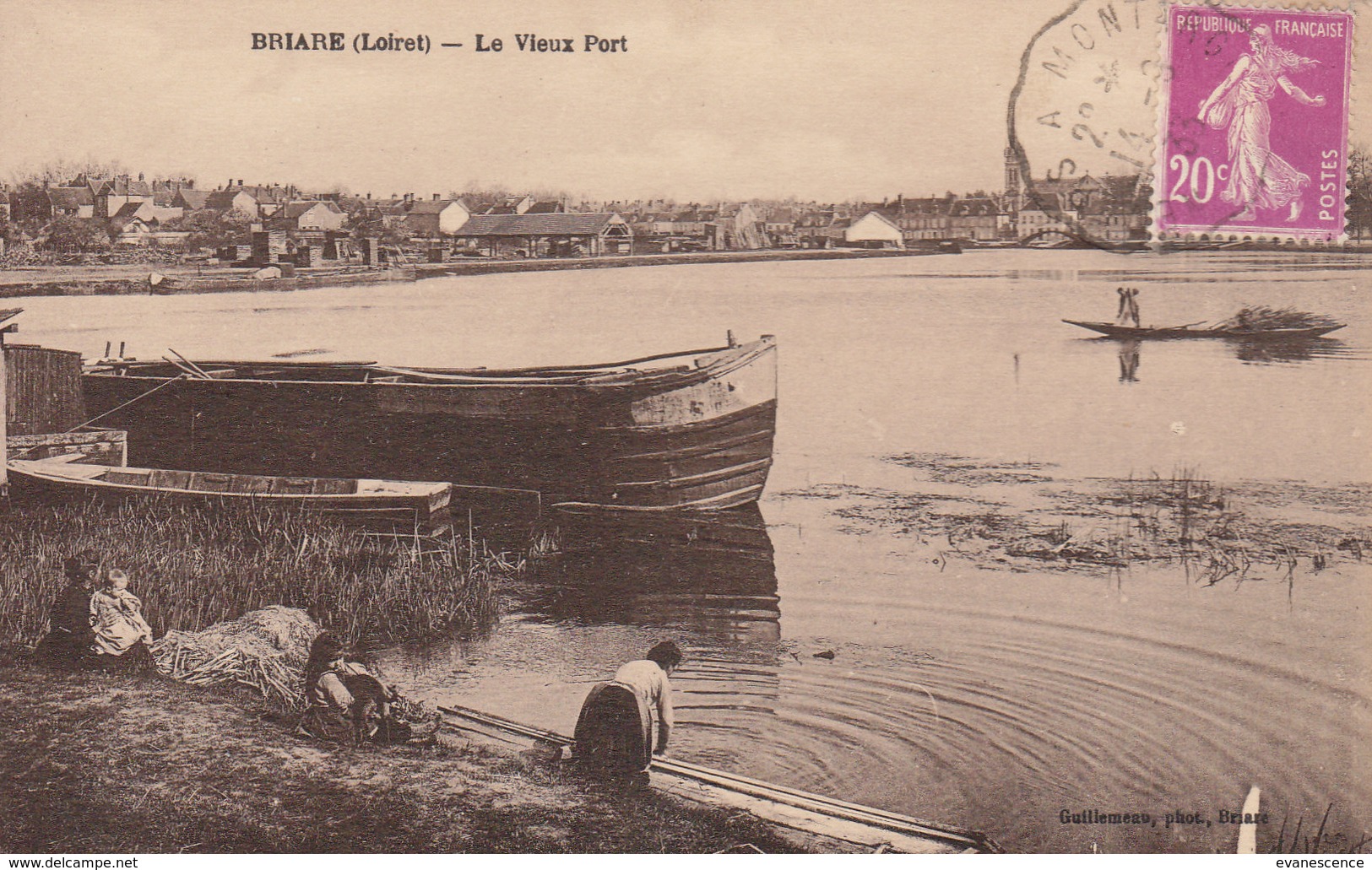 °°°°°   BRIARE  ..  VIEUX  PORT . PENICHE   °°°°° /////  REF  FEV. 18  ////   BO45 - Briare