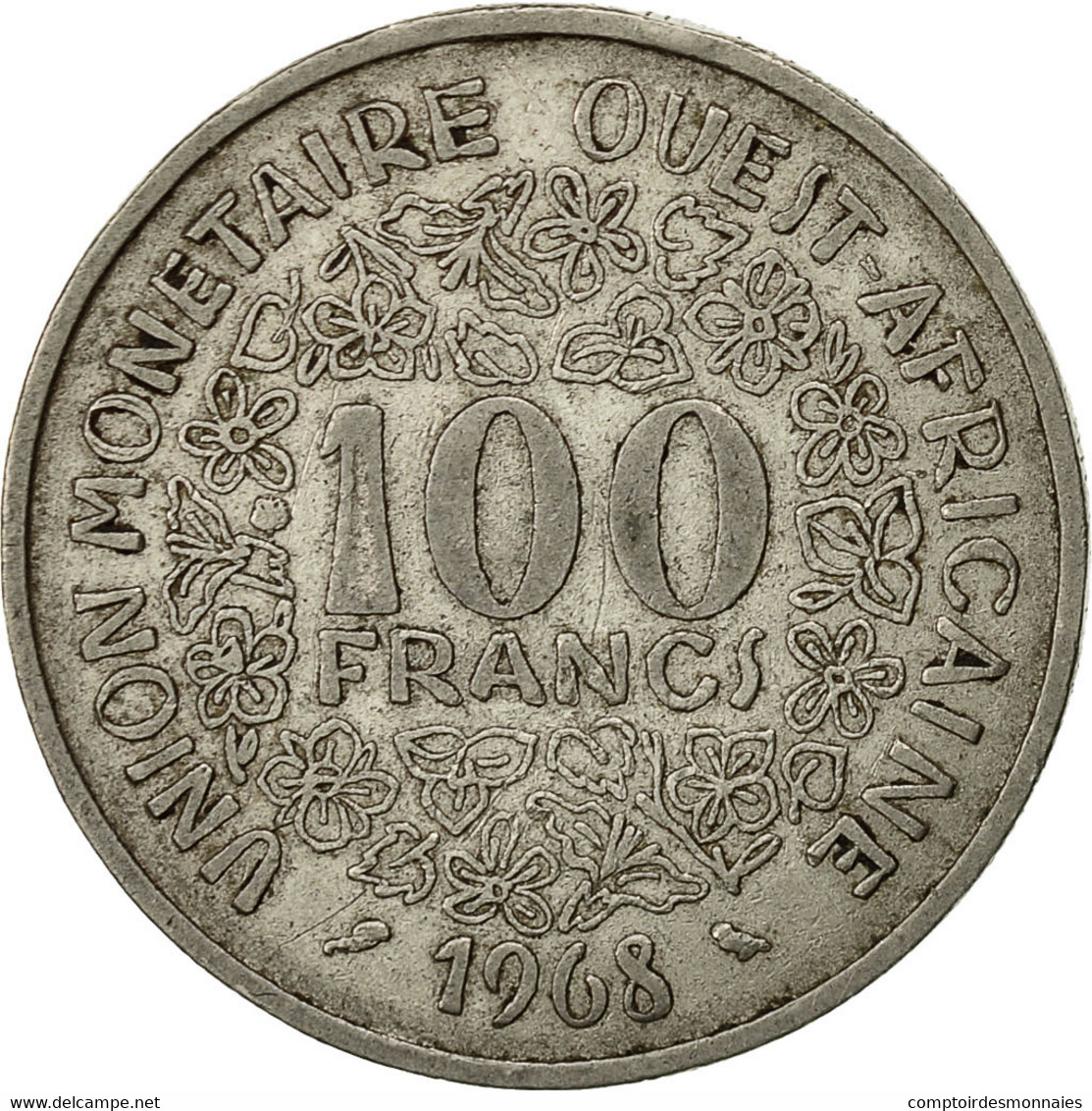 West African States, 100 Francs, 1968, TB, Nickel, KM:4 - Elfenbeinküste