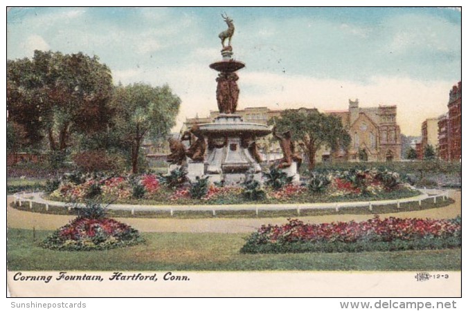 Connecticut Hartford Corning Fountain 1907 - Hartford