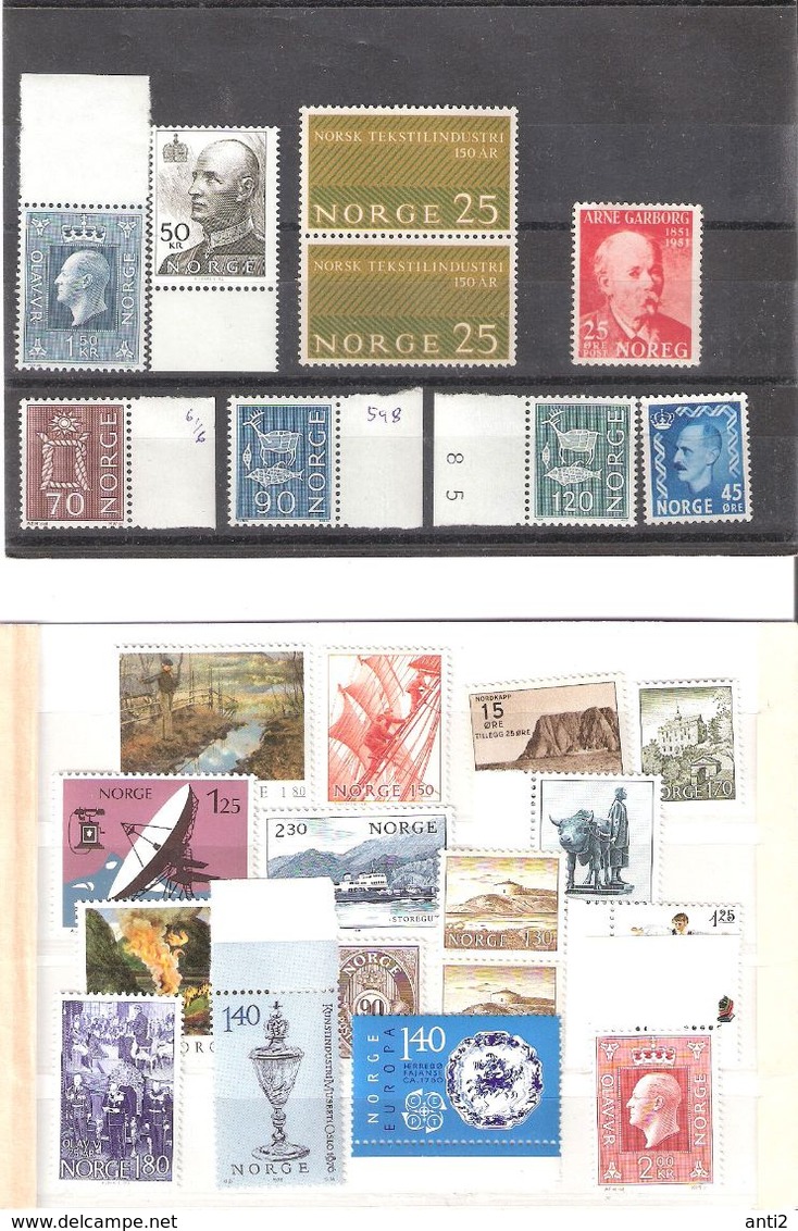 Norge Norway Small Lot Mint Stamps, Se Scan - Face Value About 75 NOK - Collections