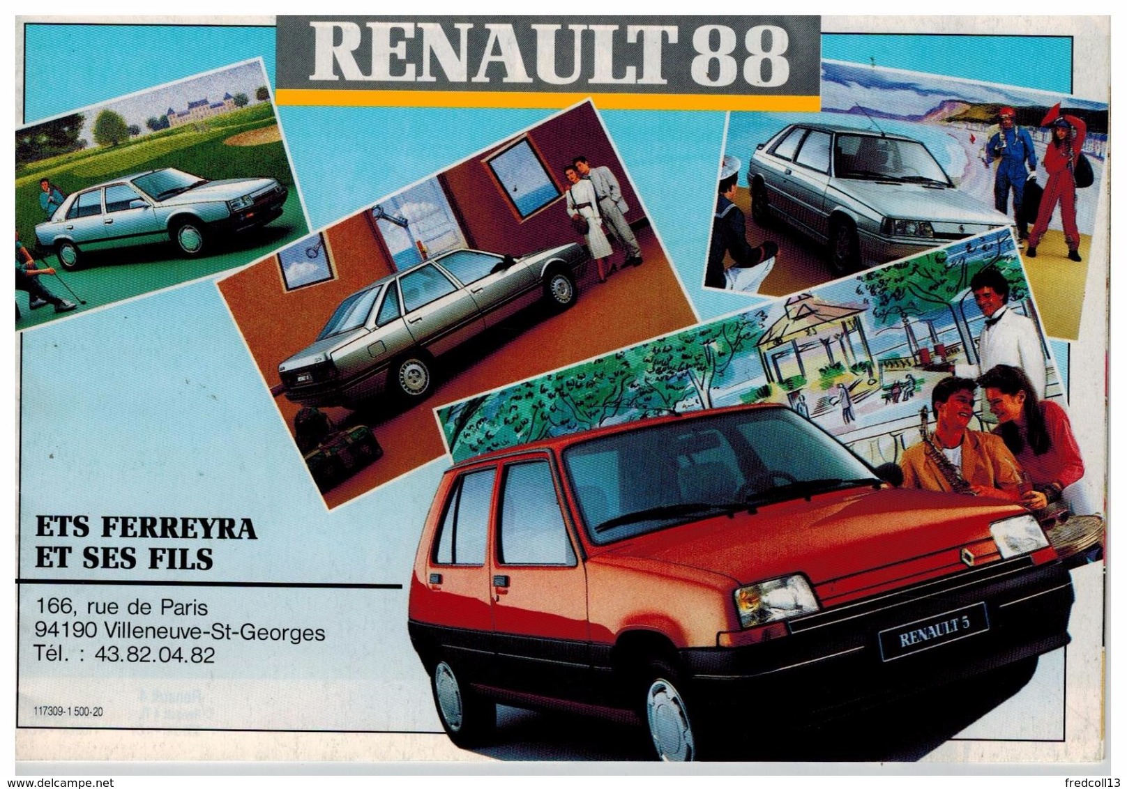 RENAULT GAMME 88 CATALOGUE 18 PAGES 1988 Format 21 X 14.5 FRANCE - Publicités