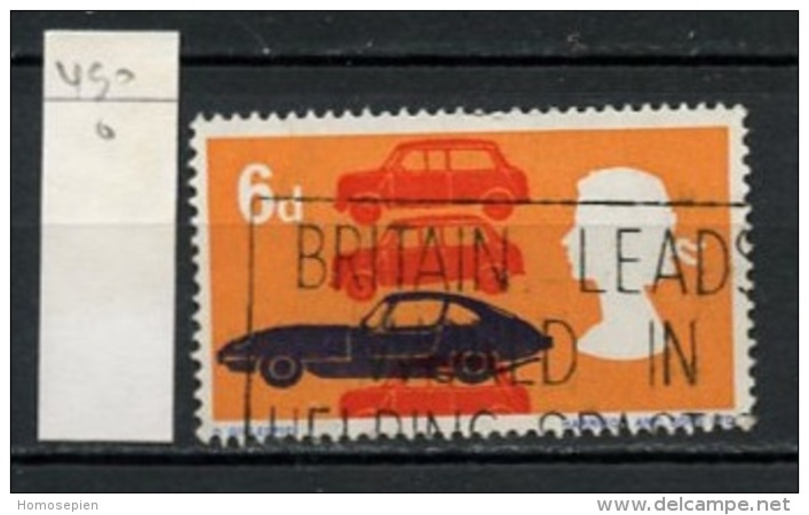 Grande Bretagne - Great Britain - Großbritannien 1966 Y&T N°450 - Michel N°467 O - 6p Automobiles - Used Stamps