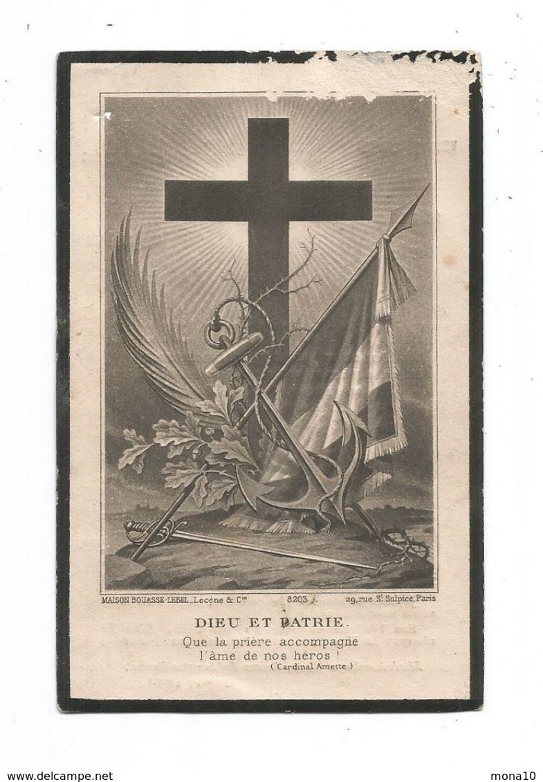 Avis De Décès - Raymond Duchénois - 1915 - Sergent Au 91è D'Infanterie, à Marseille - Devotion Images